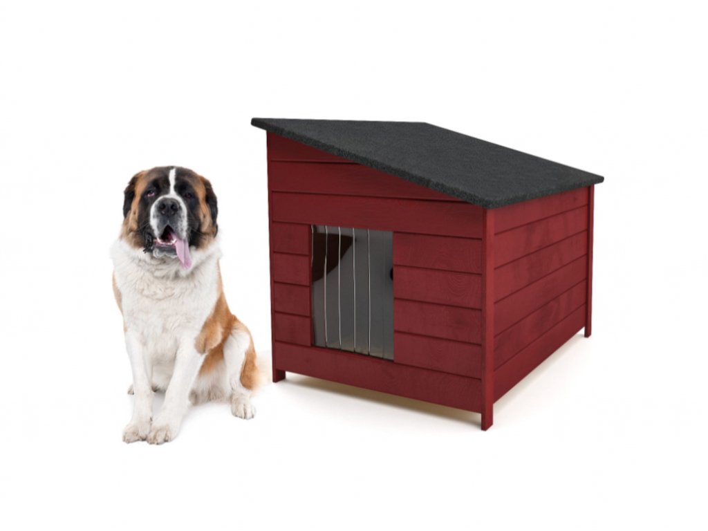 psia-buda-xxl-zateplena-drevena-so-zavesom-mahagon